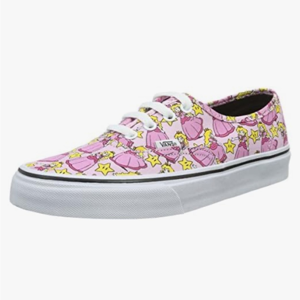 Vans Authentic Nintendo Princess Peach Low Top Trainers - Picture 2 of 16